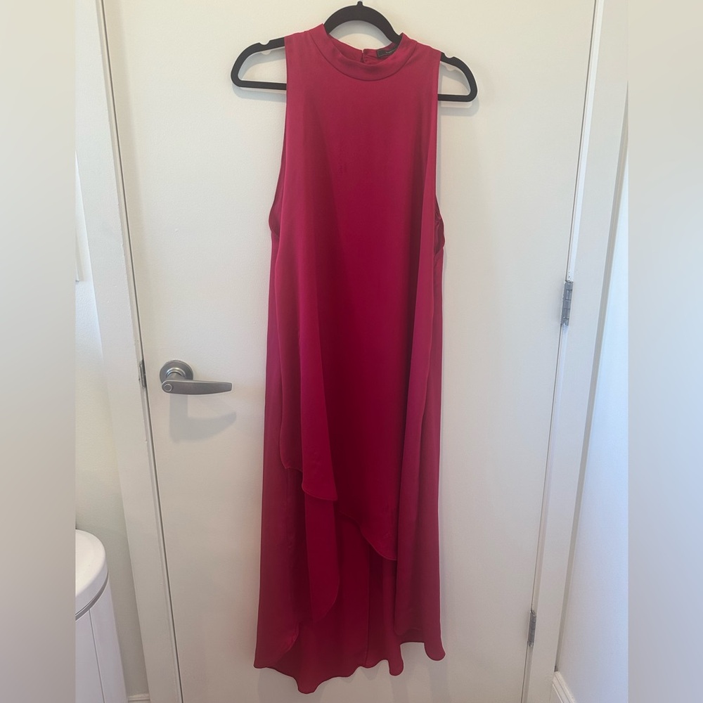 BCBGMaxAzria High Low Sleeveless Dress in pink